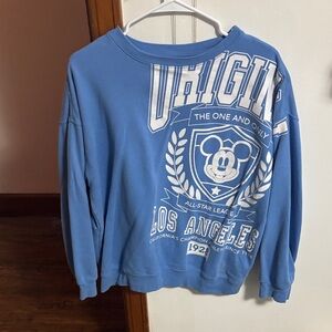 Blue Mickey Mouse Graphic Sweatshirt